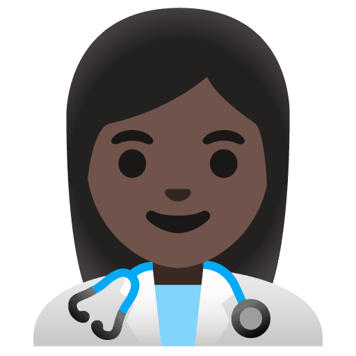Woman Health Worker: Dark Skin Tone