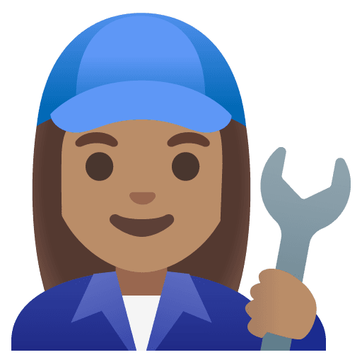 Woman Mechanic: Medium Skin Tone
