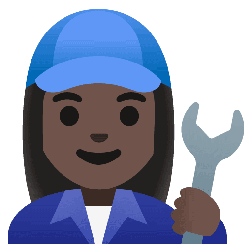 Woman Mechanic: Dark Skin Tone