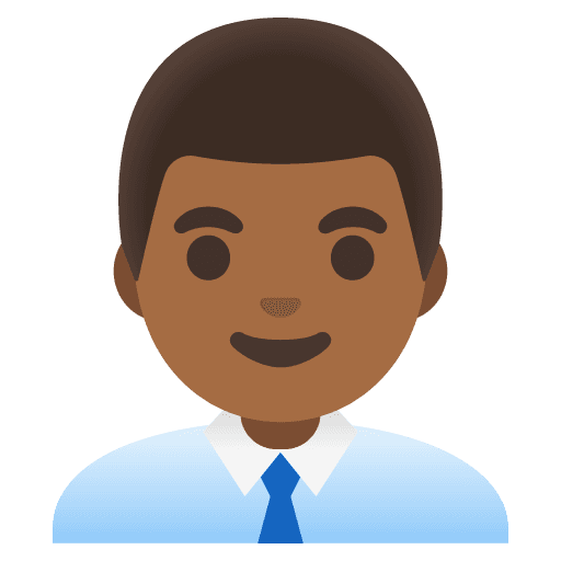 Man Office Worker: Medium-dark Skin Tone