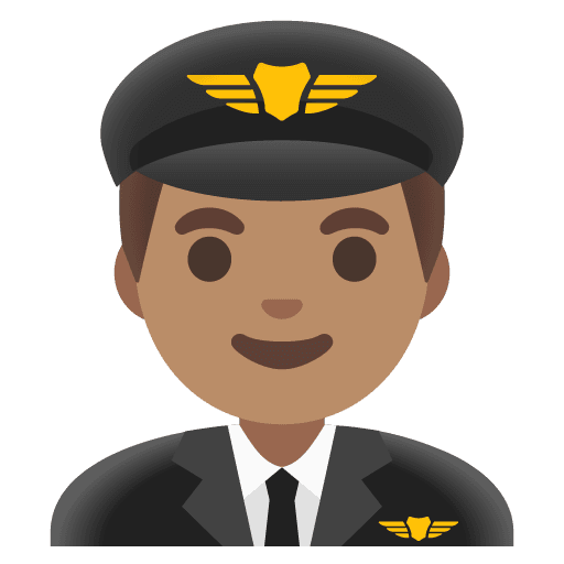 Man Pilot: Medium Skin Tone