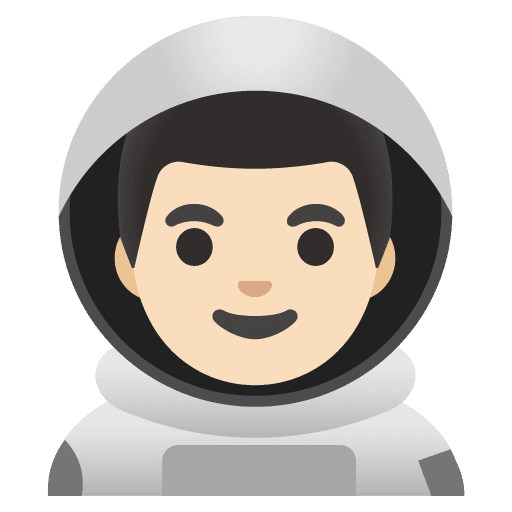 Man Astronaut: Light Skin Tone