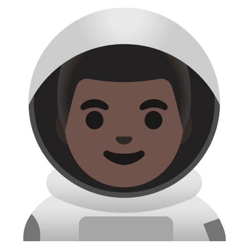 Man Astronaut: Dark Skin Tone
