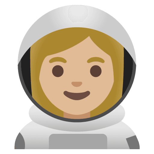 Woman Astronaut: Medium-light Skin Tone