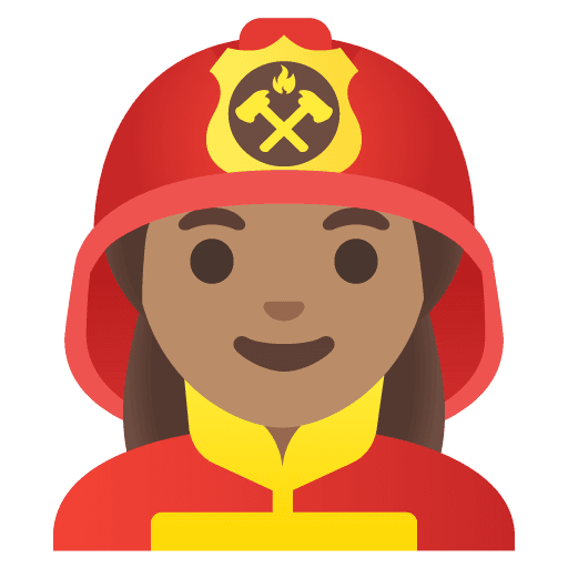 Woman Firefighter: Medium Skin Tone