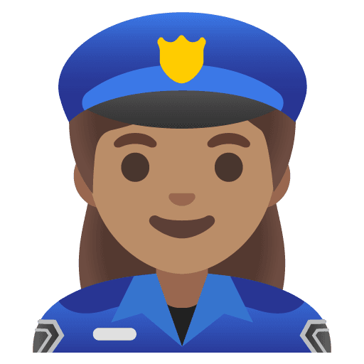 Woman Police Officer: Medium Skin Tone