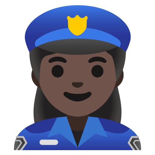 Woman Police Officer: Dark Skin Tone