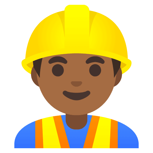Man Construction Worker: Medium-dark Skin Tone