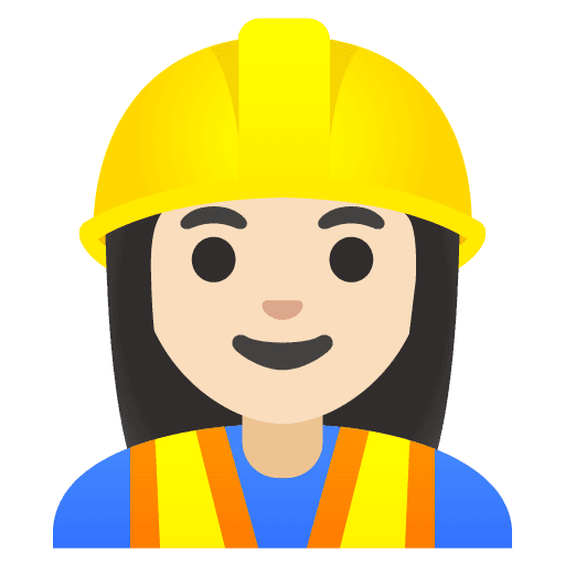 Woman Construction Worker: Light Skin Tone