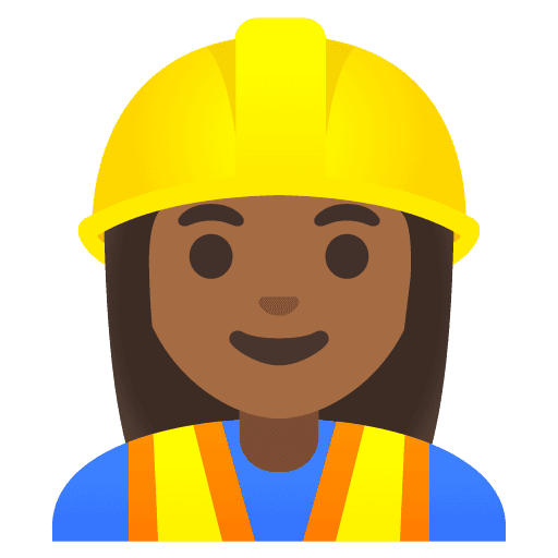 Woman Construction Worker: Medium-dark Skin Tone