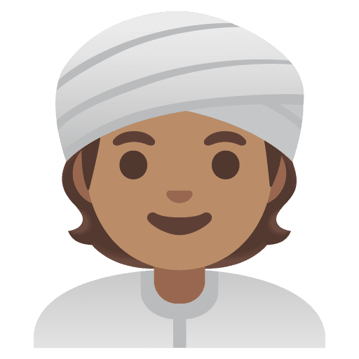 Person Wearing Turban: Medium Skin Tone