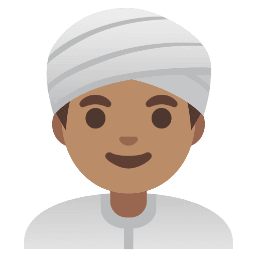 Man Wearing Turban: Medium Skin Tone