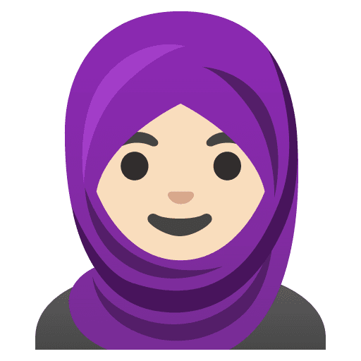 Woman with Headscarf: Light Skin Tone