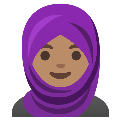 Woman with Headscarf: Medium Skin Tone