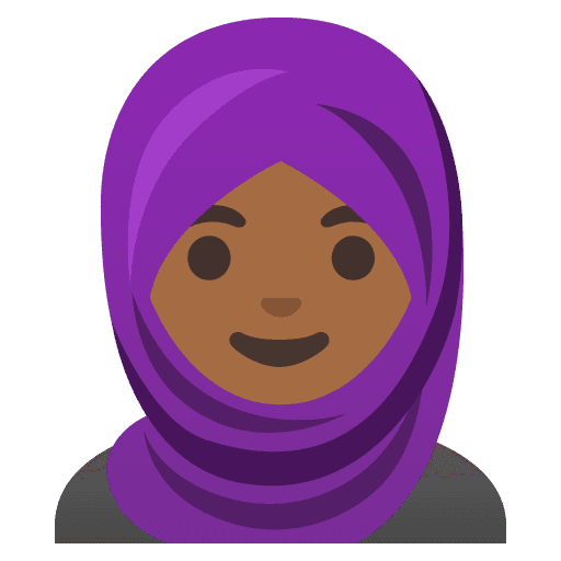 Woman with Headscarf: Medium-dark Skin Tone