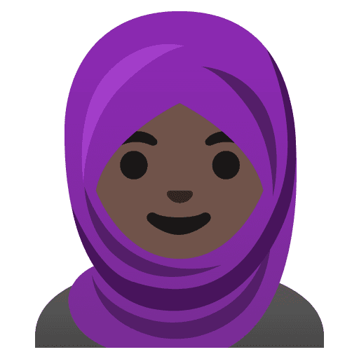 Woman with Headscarf: Dark Skin Tone