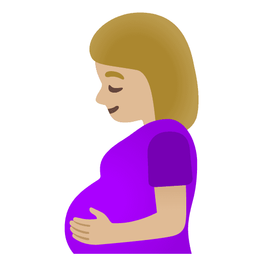 Pregnant Woman: Medium-light Skin Tone