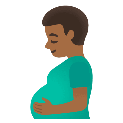 Pregnant Man: Medium-dark Skin Tone