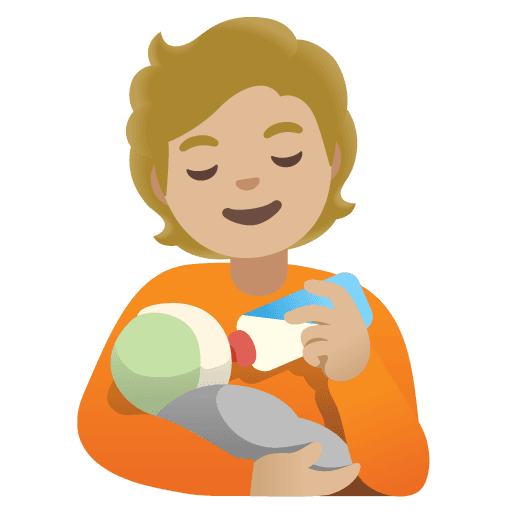 Person Feeding Baby: Medium-light Skin Tone