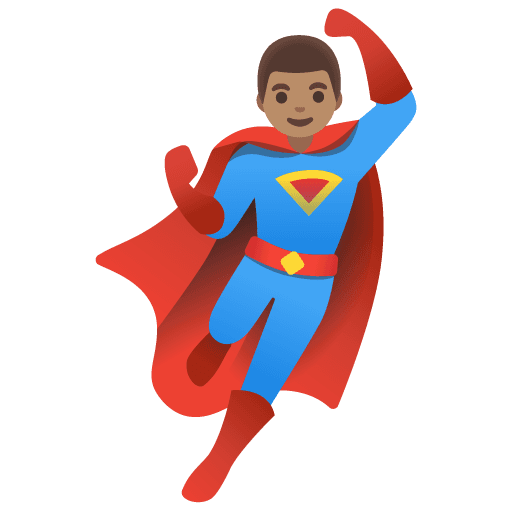 Man Superhero: Medium Skin Tone