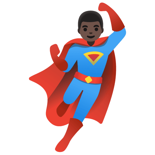 Man Superhero: Dark Skin Tone
