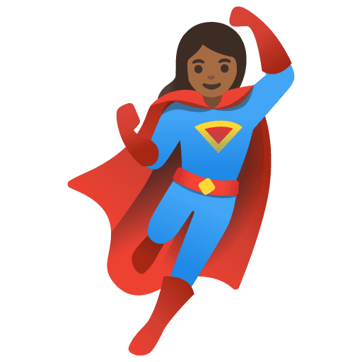 Woman Superhero: Medium-dark Skin Tone