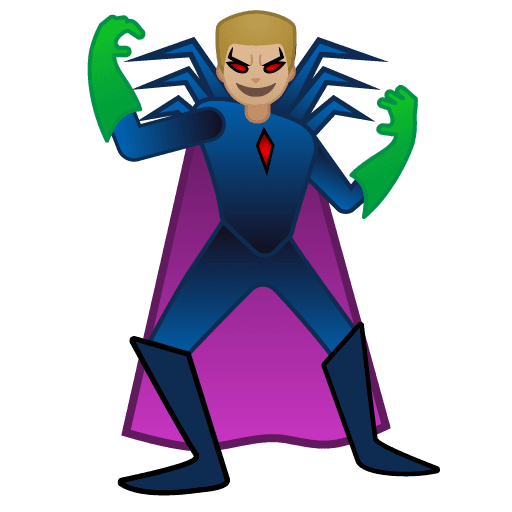 Man Supervillain: Medium-light Skin Tone