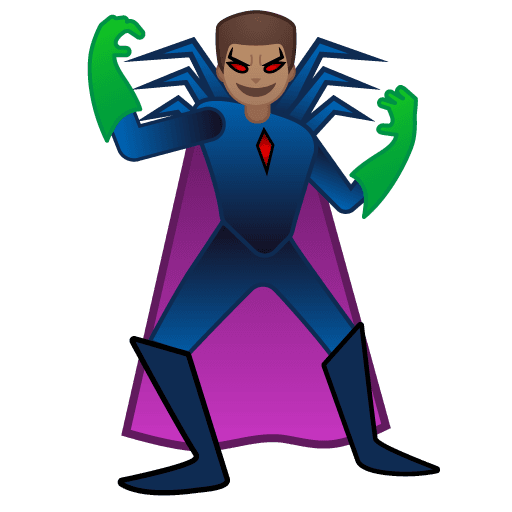 Man Supervillain: Medium Skin Tone