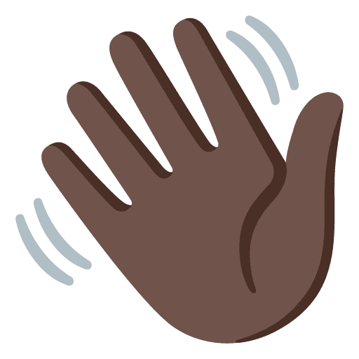 Waving Hand: Dark Skin Tone