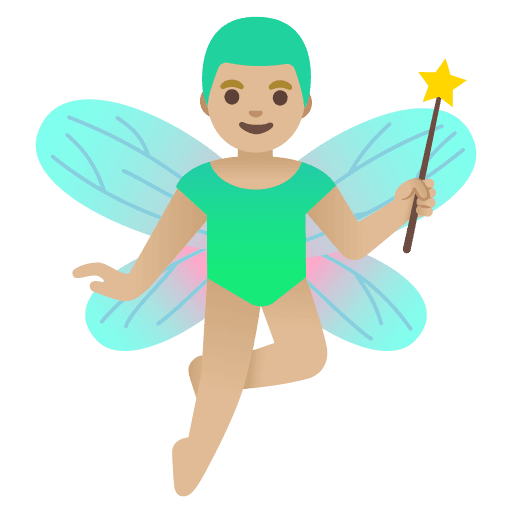 Man Fairy: Medium-light Skin Tone