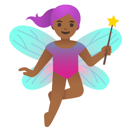 Woman Fairy: Medium-dark Skin Tone