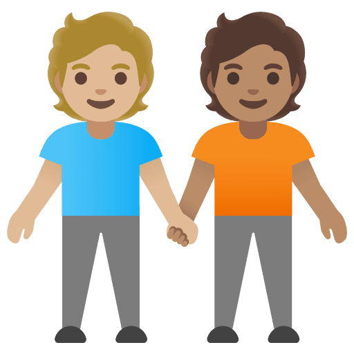 People Holding Hands: Medium-light Skin Tone, Medium Skin Tone