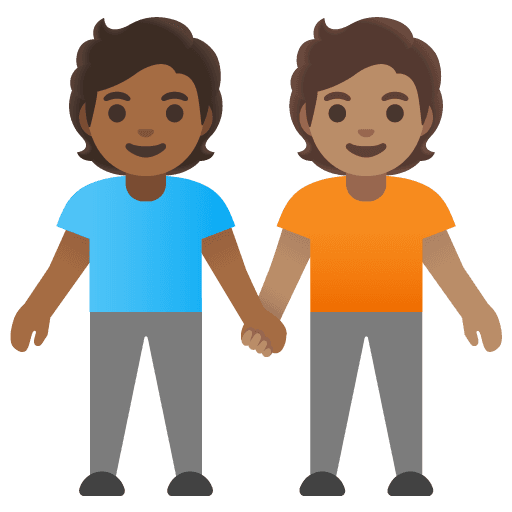 People Holding Hands: Medium-dark Skin Tone, Medium Skin Tone