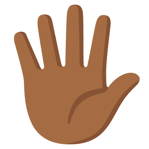 Hand with Fingers Splayed: Medium-dark Skin Tone