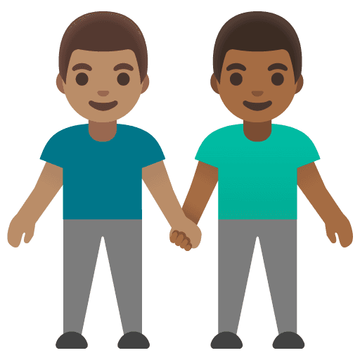 Men Holding Hands: Medium Skin Tone, Medium-dark Skin Tone