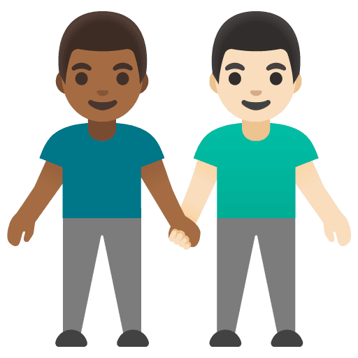 Men Holding Hands: Medium-dark Skin Tone, Light Skin Tone