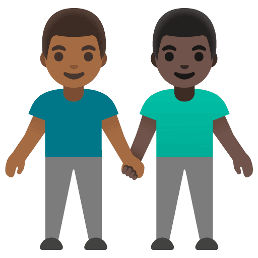 Men Holding Hands: Medium-dark Skin Tone, Dark Skin Tone