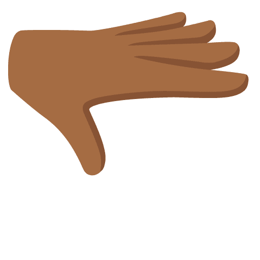 Palm Down Hand: Medium-dark Skin Tone