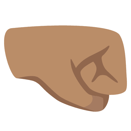 Right-facing Fist: Medium Skin Tone