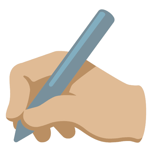 Writing Hand: Medium-light Skin Tone