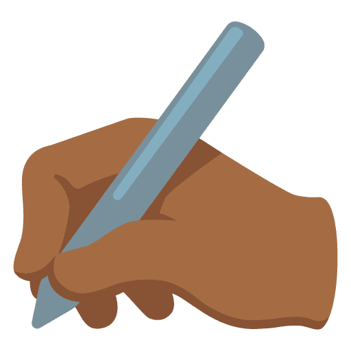 Writing Hand: Medium-dark Skin Tone