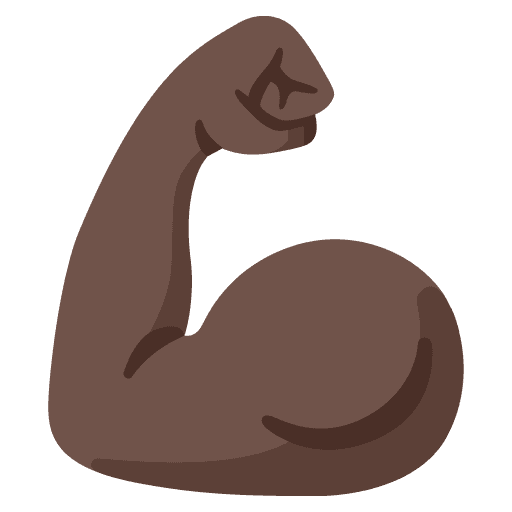 Flexed Biceps: Dark Skin Tone