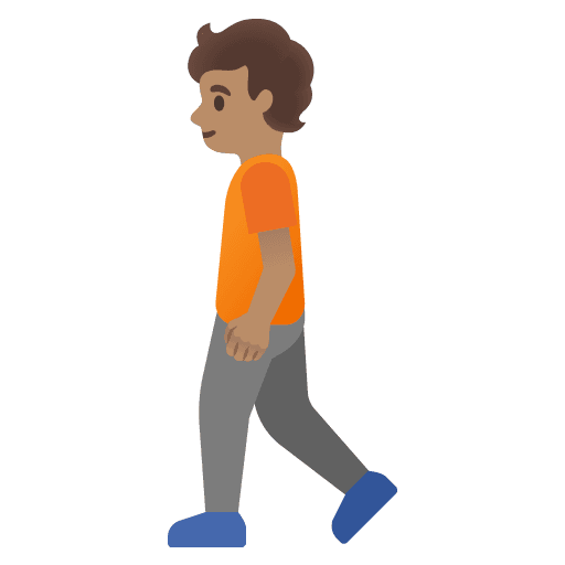 Person Walking: Medium Skin Tone