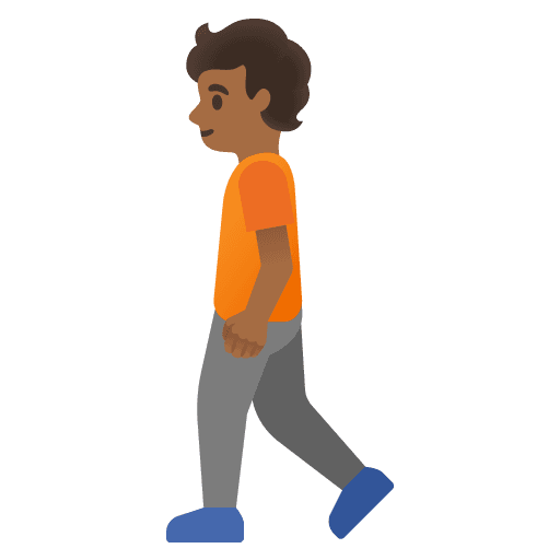 Person Walking: Medium-dark Skin Tone
