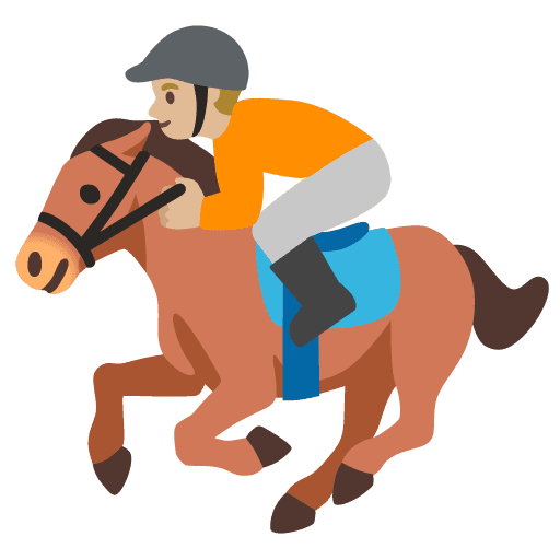 Horse Racing: Medium-light Skin Tone