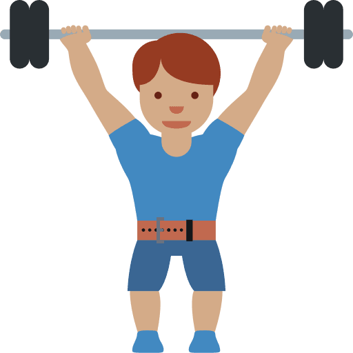 Man Lifting Weights: Medium Skin Tone