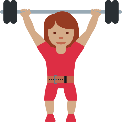 Woman Lifting Weights: Medium Skin Tone