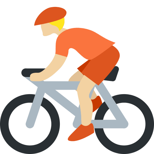 Person Biking: Medium-light Skin Tone