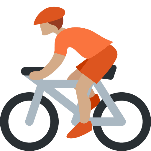 Person Biking: Medium Skin Tone