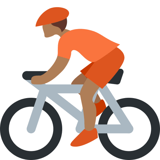 Person Biking: Medium-dark Skin Tone